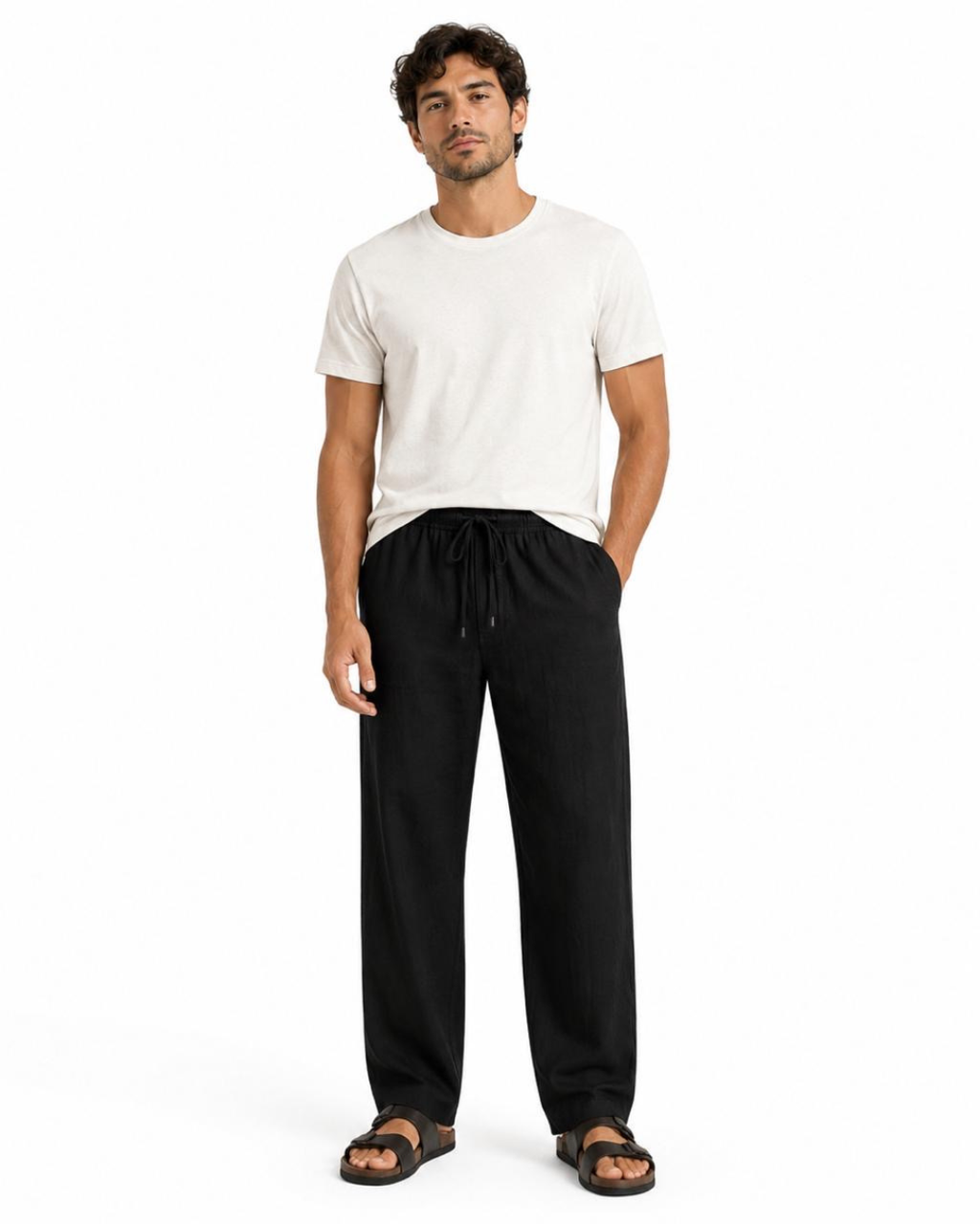 Pantalón Recto Manta lino