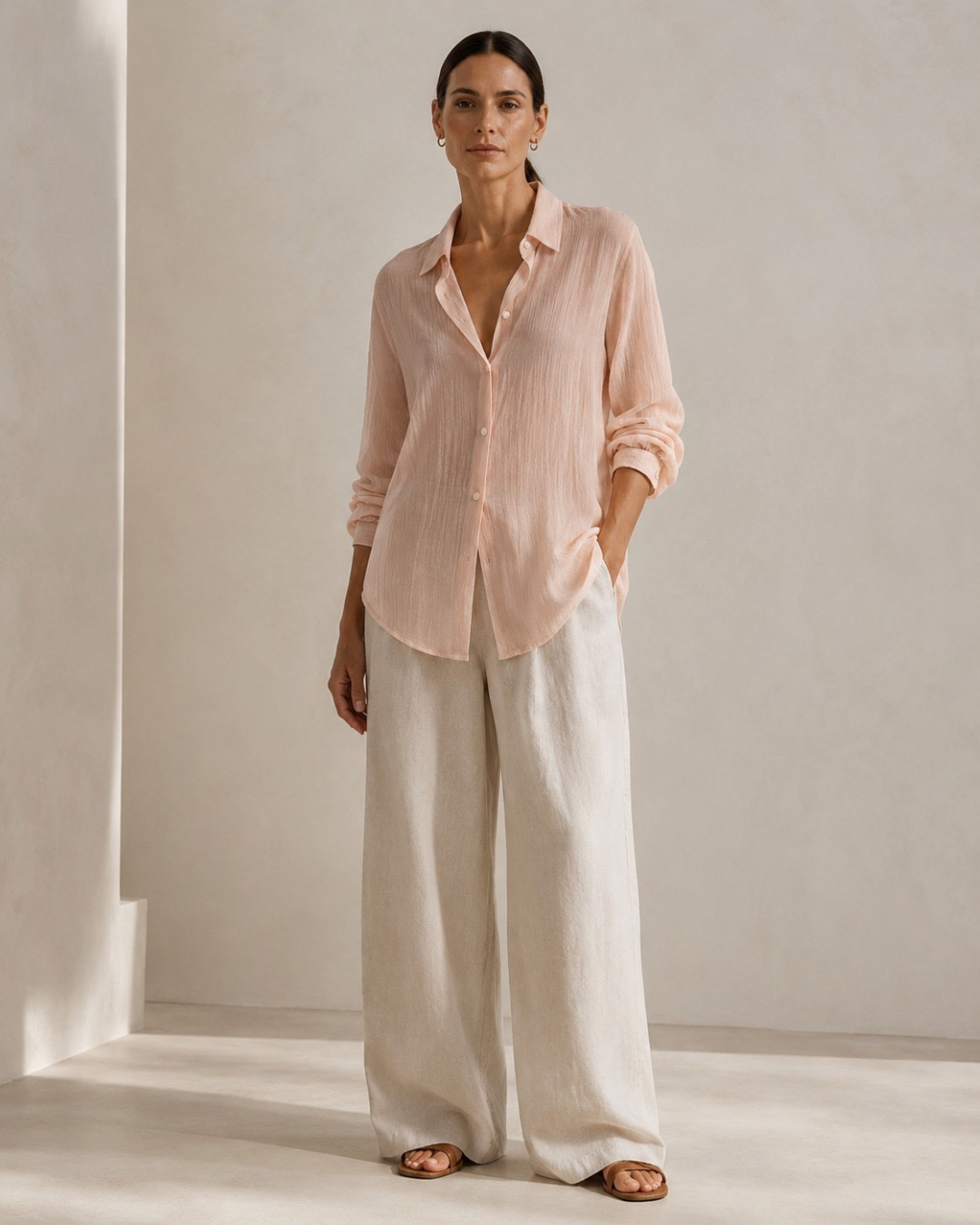 Camisa Oversize de Gasa